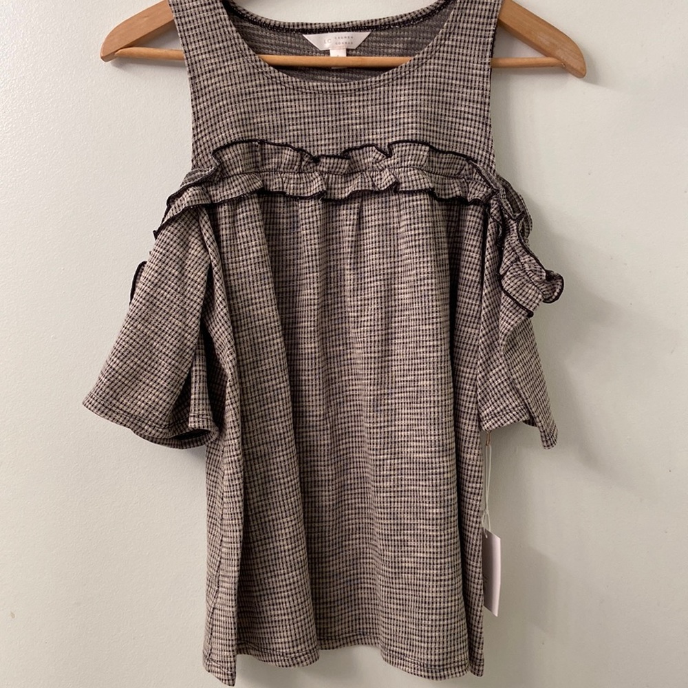 Lauren Conrad open shoulder blouse